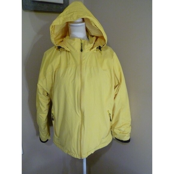 Land's End Thermolite Squall Insulated Slicker Puffer Coat Womens Large 14-16 - Picture 1 of 12